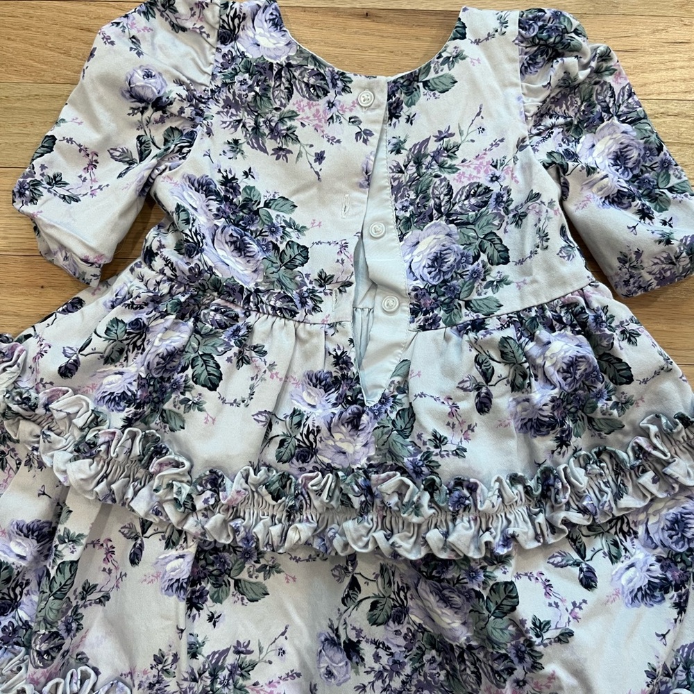 Janie and Jack Floral Purple Kids Dress size 2T - Picture 5 of 5
